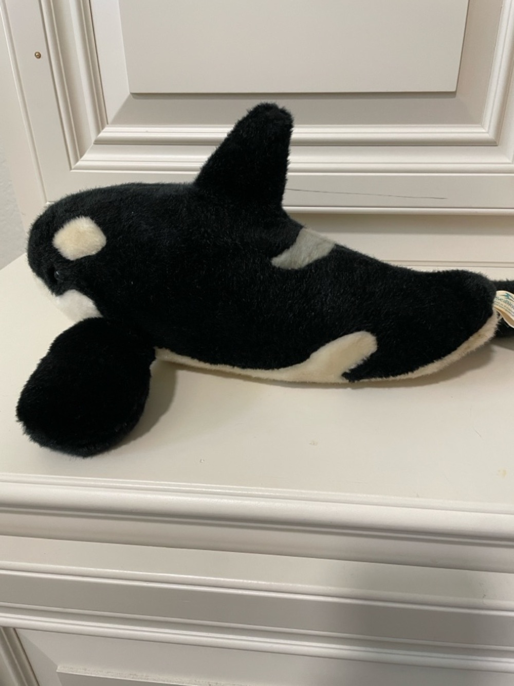 Plush Killer Whale Stuffed Animal - Black & White